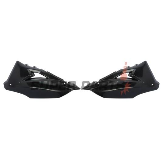 Πίσω πλαϊνά πλαστικά -POLISPORT- μαύρα, KAWASAKI KX 250/450 2019-2023