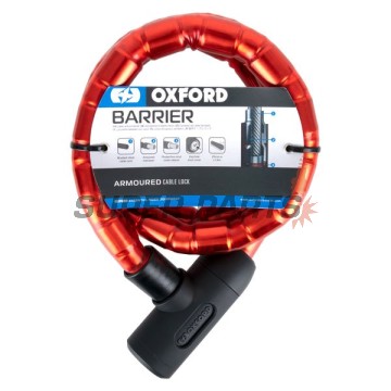 Αλυσίδα με κλειδαριά -OXFORD- Barrier 25mm x1.4m, κόκκινο