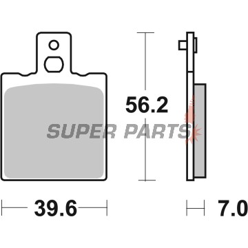 Τακάκια φρένων -BREMBO- 07BB01SP, Aprilia RS/Tuareg, Ducati Monster/SS, Cagiva Mito, Benelli Tornado, Gilera, KTM, Bimota 50-1100cc (1976-2013)