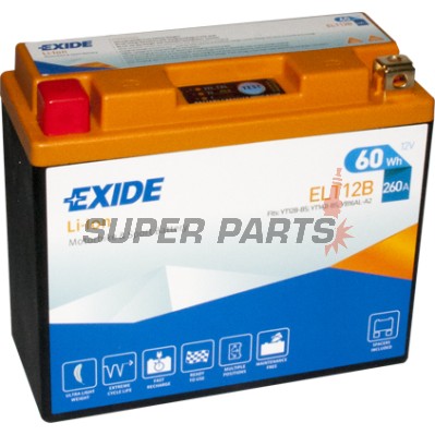 Μπαταρία -EXIDE- ELT12B, 60Wh (5Ah), 12V, Lithium-ion
