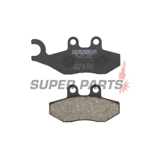 Τακάκια φρένων -RMS- 22 510 2600, Piaggio MP3 125 2008-2010, Piaggio MP3 250 2008-2009, Piaggio MP3 300 2010-2014, Piaggio X-Evo 125 2007-2016, Piaggio X-Evo 250 2007-2013, Piaggio X-Evo 400 2007-2011