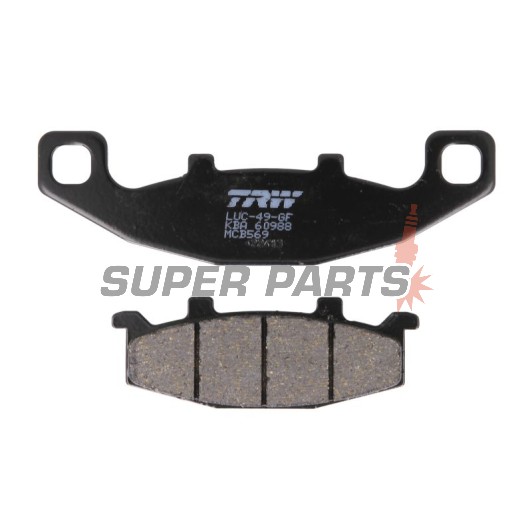 Τακάκια φρένων -TRW- MCB569, Hyosung GT250 Naked, Kawasaki Vulcan/Twister/Ninja/GPZ/GTR/KLE/Zephyr/ZZR/ZX 250-1100, Suzuki DR Big 800, GS500E, Bandit 400, GSX1100G, VX800 (1987-2007)