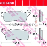 Τακάκια φρένων -TRW- MCB848SH, Honda VFR1200F DCT V4 (2012-2013)