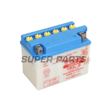 Μπαταρία -YUASA- YB4L-B + ELEKTROLIT, 4Ah 12V