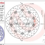 Δίσκος φρένου -BREMBO- 78B408B7, Honda CBR1000RR Fireblade (2017)