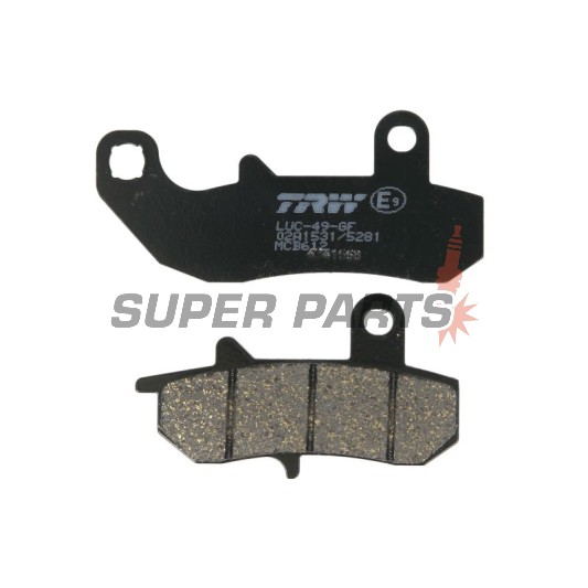 Τακάκια φρένων -TRW- MCB612, Suzuki DR/RGV - DR650/650R/650RS/650RSE/650RE/650SE, DR750/800 Big, RGV250 - 250-800cc, 1989-2017
