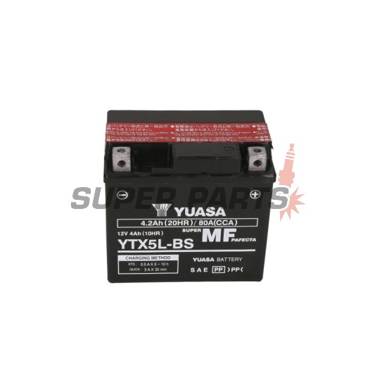 Μπαταρία -YUASA- YTX5L-BS, 4Ah 12V