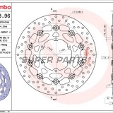 Δίσκος φρένου -BREMBO- 78B40896, BMW F 650-800 GS/ST/CS + G 650GS (1994-2024)