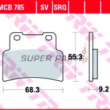 Τακάκια φρένων -TRW- MCB785, Aprilia Mana, RS, Shiver, Dorsoduro; Yamaha MT, YZF-R125 - 125, 750, 850, 900, 1200cc, 2007-2017