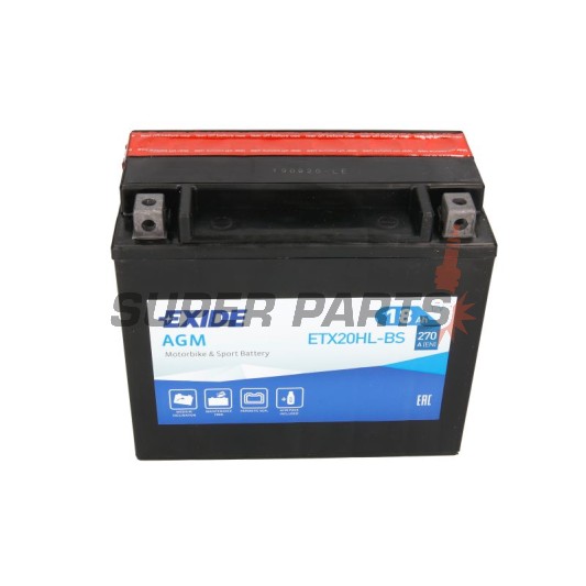 Μπαταρία -EXIDE- YTX20HL-BS, 18Ah 12V