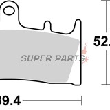 Τακάκια φρένων -BREMBO- 07SU19SR, Kawasaki ZX-12R Ninja 1200, ZX-9R 900 & ZX-6R 600, Suzuki GSX 1300R Hayabusa, GSF 1200 Bandit & GSX-R 1000 (1999-2007)