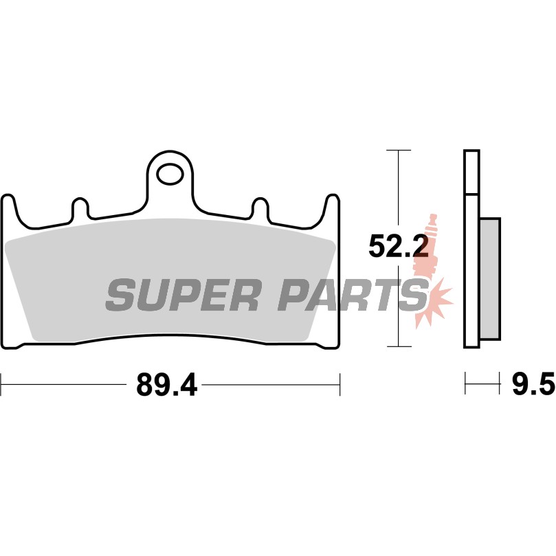 Τακάκια φρένων -BREMBO- 07SU19SR, Kawasaki ZX-12R Ninja 1200, ZX-9R 900 & ZX-6R 600, Suzuki GSX 1300R Hayabusa, GSF 1200 Bandit & GSX-R 1000 (1999-2007)