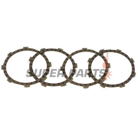 Σετ δίσκων συμπλέκτη -TRW- MCC402-4, Yamaha DT 50/80LC/MXS (1981-2000), RD 80LC I/II (1982-1986), YZ 80 (1977-1979)