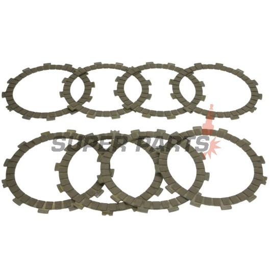 Σετ δίσκων συμπλέκτη -TRW- MCC423-8, Yamaha BT1100 Bulldog (2002-2006), WR250/400F/450F (1998-2020), XV750/1000/1100 Virago & TR1 (1981-1999), XVS1100 Drag Star (1999-2007), YZ250/450F/450FX (1994-2020)