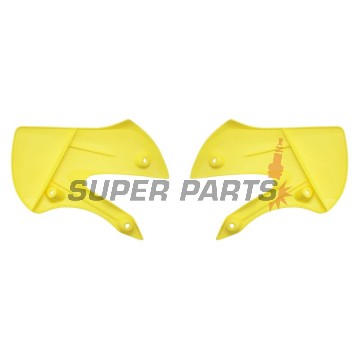 Μπροστινά πλαϊνά πλαστικά -POLISPORT- κίτρινα, SUZUKI RM 65 2003-2005