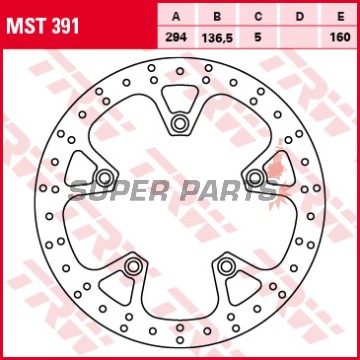 Δίσκος φρένου -TRW- MST391, 294mm, BMW K1200GT (2001-2008)
