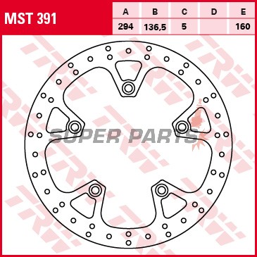 Δίσκος φρένου -TRW- MST391, 294mm, BMW K1200GT (2001-2008)