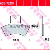 Τακάκια φρένων -TRW- MCB762SI, Polaris Scrambler 500 4WD (2000-2005), Polaris Sportsman 335/400/600 (1999-2006), Polaris Trail Blazer 250 (1999-2005), Polaris Trail Boss 330 (2003-2005), Polaris Xpedition 325 (2000-2001), Polaris Xplorer 250/400 (1999-200