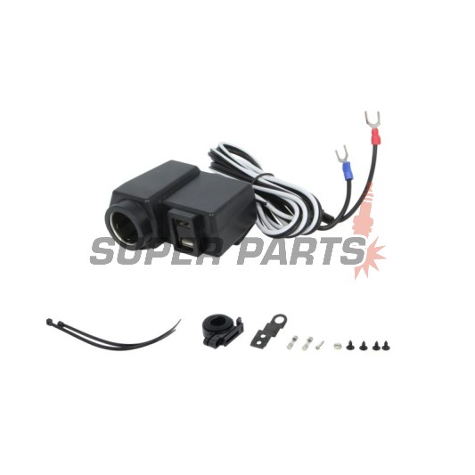 Αντάπτορας USB με αναπτήρα -4 RIDE- 12V, 2xUSB (3.1A) + βολτόμετρο - universal