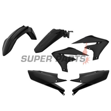Σετ πλαστικών -POLISPORT- μαύρα, YAMAHA YZ 250/450 2018-2021