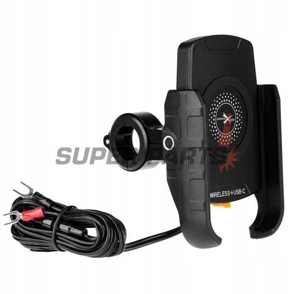 Βάση τηλεφώνου -4 RIDE- με ασύρματο φορτιστής + USB C, αντικραδασμικό - universal
