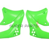 Μπροστινά πλαϊνά πλαστικά -POLISPORT- πράσινα, KAWASAKI KX 250 2006-2008