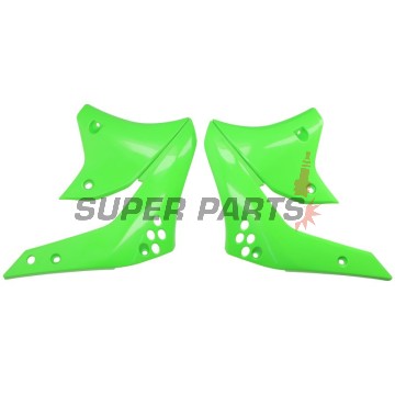 Μπροστινά πλαϊνά πλαστικά -POLISPORT- πράσινα, KAWASAKI KX 250 2006-2008