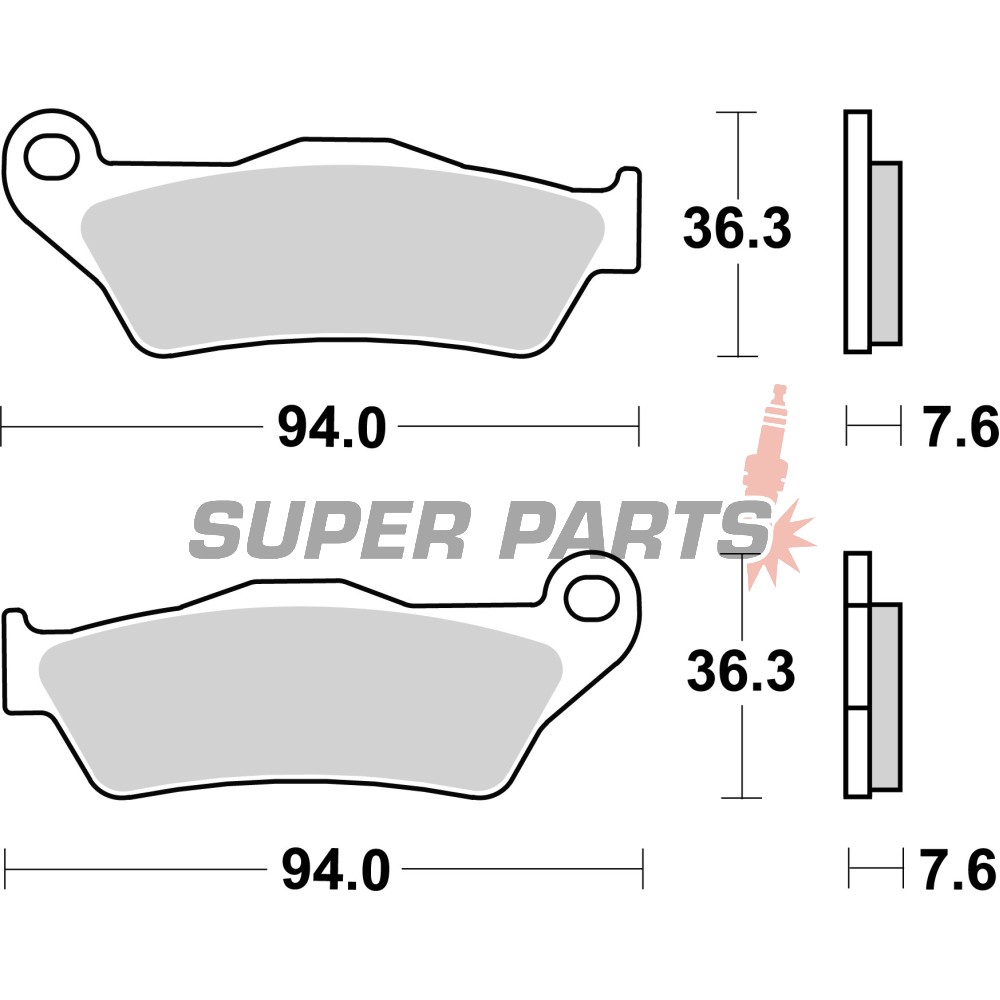 Τακάκια φρένων -BREMBO- 07BB04LA, Aprilia 125-1000cc MX/Pegaso/RST, Cagiva 750-1000cc Elefant, Ducati 620-1100cc Monster/Multistrada, Gas Gas 125-300cc EC/Enducross, Husaberg 350-650cc FE/FC, Husqvarna 125-610cc CR/TC/TE/WR, KTM 125-640cc SX/EXC/Duke, Yam