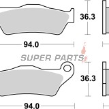 Τακάκια φρένων -BREMBO- 07BB04LA, Aprilia 125-1000cc MX/Pegaso/RST, Cagiva 750-1000cc Elefant, Ducati 620-1100cc Monster/Multistrada, Gas Gas 125-300cc EC/Enducross, Husaberg 350-650cc FE/FC, Husqvarna 125-610cc CR/TC/TE/WR, KTM 125-640cc SX/EXC/Duke, Yam