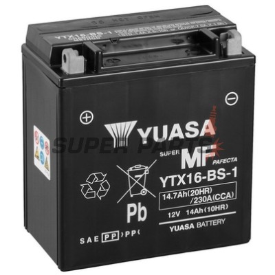 Μπαταρία -YUASA- YTX16-BS-1, 15Ah 12V