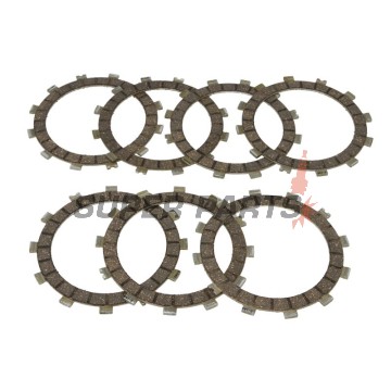 Σετ δίσκων συμπλέκτη -TRW- MCC227-7, Cagiva Mito 125 (1990-2006), N1 Planet 125 (1997-2002), Raptor 125 (2003-2005), Roadster 125 (1995-1998), Supercity 125 (1991-1994), W8 125 (1992-1999); Husqvarna WR125 Enduro (1991-1997); Kawasaki KH400 (197
