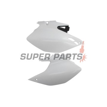 Πίσω πλαϊνά πλαστικά -POLISPORT- μαύρο/λευκό, YAMAHA WR 250/450 2007-2014