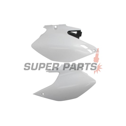 Πίσω πλαϊνά πλαστικά -POLISPORT- μαύρο/λευκό, YAMAHA WR 250/450 2007-2014