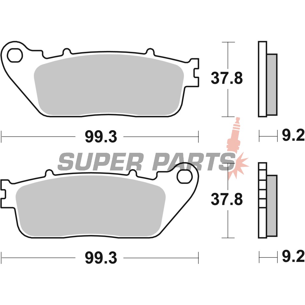 Τακάκια φρένων -BREMBO- 07HO13SP, Honda CB1000R Neo Sports Cafe, VFR1200F, VFR800F/X Crossrunner 2010-2022