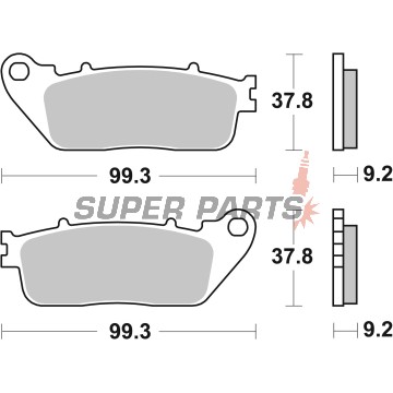 Τακάκια φρένων -BREMBO- 07HO13SP, Honda CB1000R Neo Sports Cafe, VFR1200F, VFR800F/X Crossrunner 2010-2022