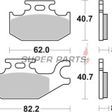 Τακάκια φρένων -BREMBO- 07GR73SD, Suzuki KingQuad LT-A/LT-F 400-750 ATV & 4x4 quad