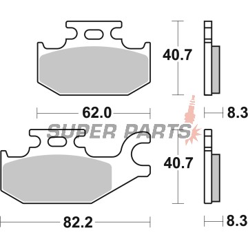 Τακάκια φρένων -BREMBO- 07GR73SD, Suzuki KingQuad LT-A/LT-F 400-750 ATV & 4x4 quad