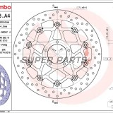 Δίσκος φρένου -BREMBO- 78B408A4, Ducati Monster 1200S/1200R, Ducati Multistrada 1200S/1260S/Enduro/Pikes Peak/D-Air (2014-2022)
