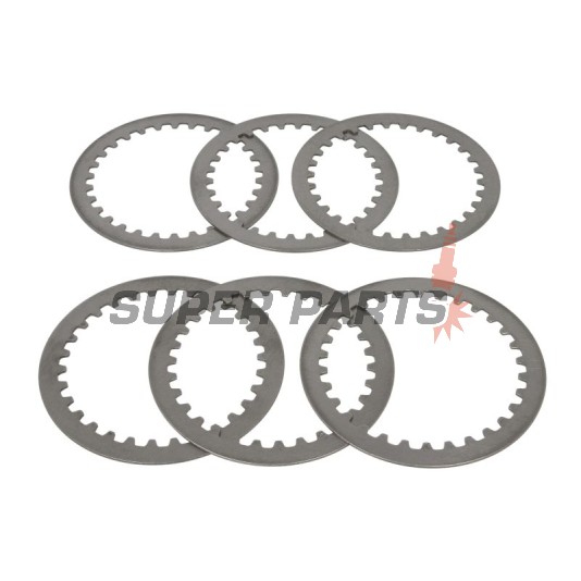 Σετ ατσάλινων δίσκων συμπλέκτη -TRW- MES303-6, Kawasaki EN 450/500 Vulcan; ER 500 Twister; GPX 600R; GPZ 400/500/550/600; GT 550; KLE 500; KLR 600/650; KLX 650; Z 400/550; ZL 600 Eliminator; ZR 550 Zephyr; ZXR 750 Stinger