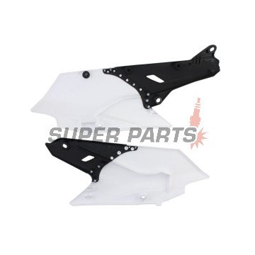 Πίσω πλαϊνά πλαστικά -POLISPORT- μαύρο/λευκό, YAMAHA WR, YZ 250/450 2014-2019