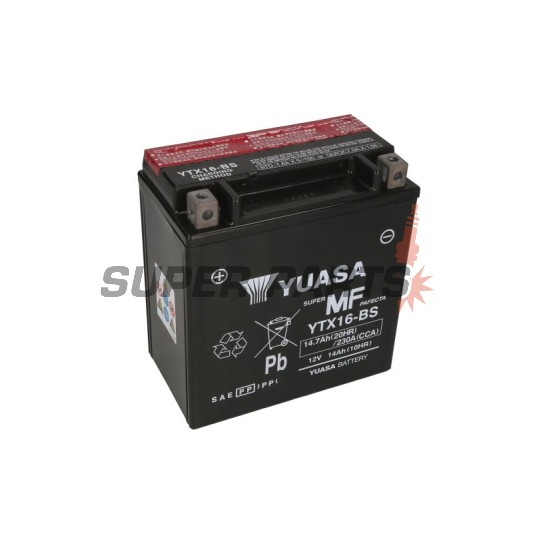 Μπαταρία -YUASA- YTX16-BS, 15Ah 12V