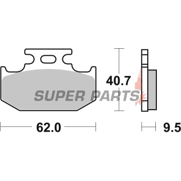 Τακάκια φρένων -BREMBO- 07SU18SD, Kawasaki KX 125/250/500, Suzuki DR 350/RM 125/250, Yamaha TT 600/WR 400F/YZ 125/250 (1990-2002)