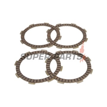 Σετ δίσκων συμπλέκτη -4 RIDE- TCS1151, Honda ATC 185/200E, CR/CRF/CRM 60-100, MB/MBX/MT/MTX/NSR 75-80, TRX 90, XL/XR 100, Yamaha XT/YBR 125 (1974-2016)