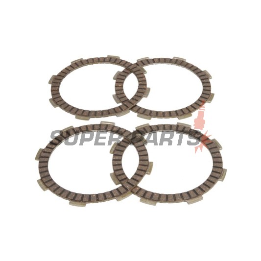 Σετ δίσκων συμπλέκτη -4 RIDE- TCS1151, Honda ATC 185/200E, CR/CRF/CRM 60-100, MB/MBX/MT/MTX/NSR 75-80, TRX 90, XL/XR 100, Yamaha XT/YBR 125 (1974-2016)