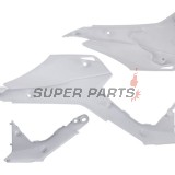 Μπροστινά πλαϊνά πλαστικά -POLISPORT- λευκά (κάτω), HONDA CRF 110 2013-2018