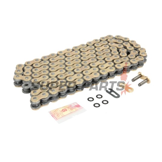 Αλυσίδα -DID- 520VX3G&B-114FB, μέγεθος 520, 114 κρίκοι, ενισχυμένη, χρυσό/μαύρη