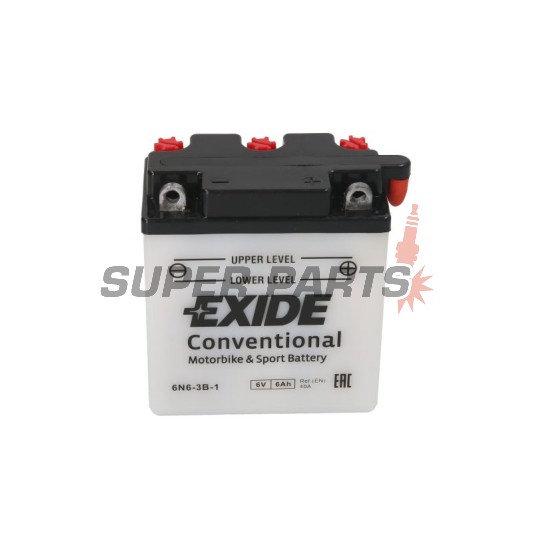 Μπαταρία -EXIDE- 6N6-3B-1, 6Ah 6V