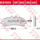 Τακάκια φρένων -TRW- MCB792SV, Aprilia RSV4 1000, Ducati 848/1098/1198/1299, Hypermotard 1100, Monster 1200, Multistrada 1200/1260, Panigale 1199/1299, Streetfighter 1099, Husaberg FS 650, Husqvarna FS 450/Nuda 900, Kawasaki H2/ZX-10R/Z1000, KTM 450/690/9