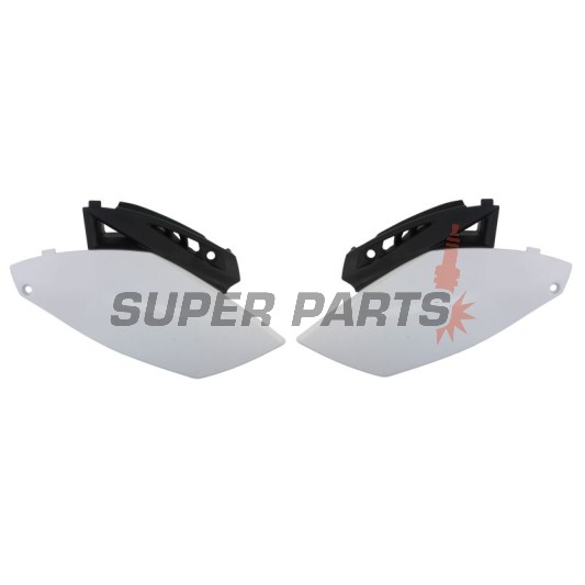 Πίσω πλαϊνά πλαστικά -POLISPORT- μαύρο/λευκό, YAMAHA YZ 250 2010-2013