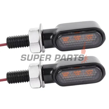 Σετ φλας -MOTORIX- μεταλλικά, LED - γενικής χρήσης